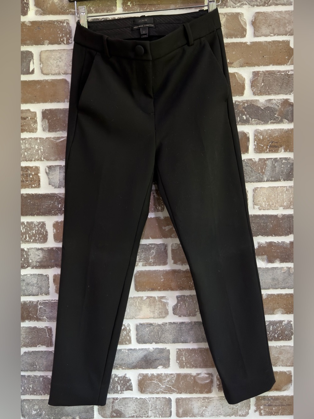 J. Crew Black High-Rise Cameron Pants Size 2